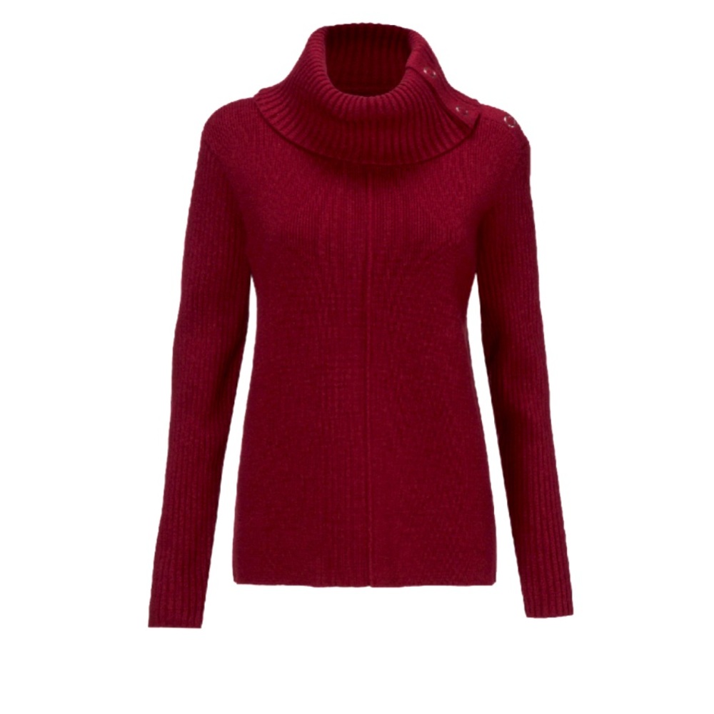 Cabi Pushover Pullover Size Large Euc Deep Burgun… - image 1